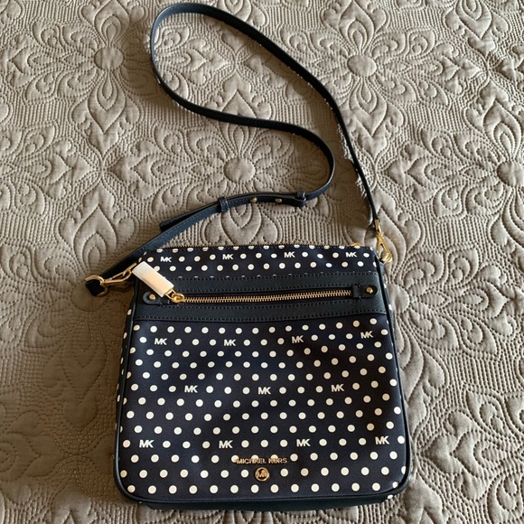 Michael Kors Navy Polka Dot Crossbody Bag - Picture 3 of 16